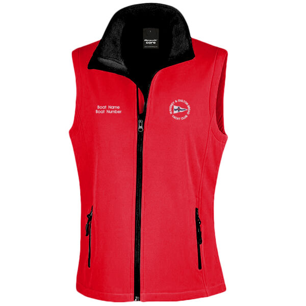 WOBYC Ladies Soft Shell Gilet Personalised Thumbnail